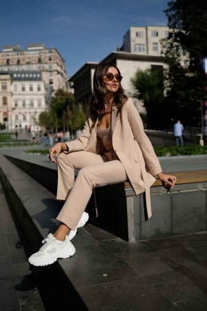 144254 TOPTAN BEJ PANTOLON TAKIM