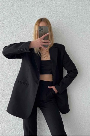 144265 TOPTAN SİYAH PANTOLON TAKIM