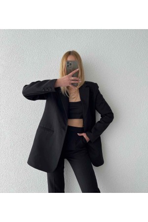 144265 TOPTAN SİYAH PANTOLON TAKIM