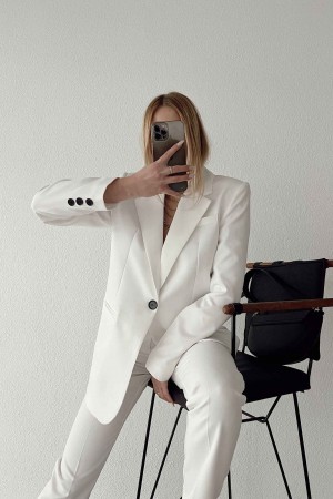 144267 TOPTAN BEYAZ PANTOLON TAKIM