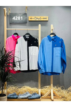 144308 TOPTAN BEYAZ GÖMLEK