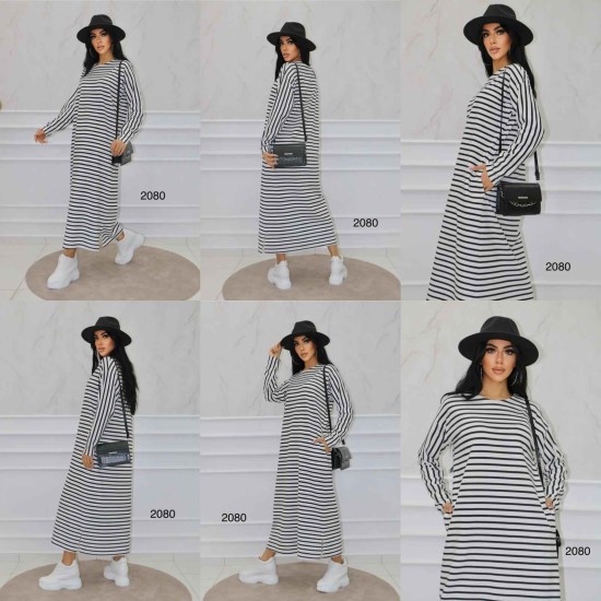 144313 striped DRESS