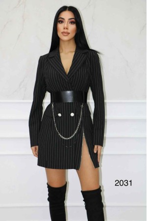 144314 TOPTAN ÇİZGİLİ ELBİSE