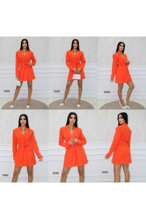 144503 TOPTAN TURUNCU ELBİSE