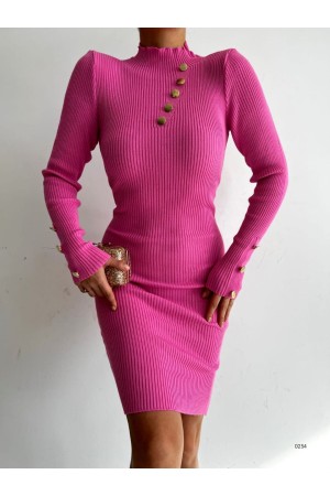 144746 TOPTAN PEMBE ELBİSE