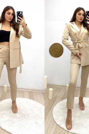 144775 beige Pants suit