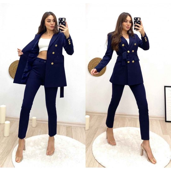 144776 Navy blue Pants suit