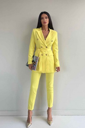 144779 yellow Pants suit