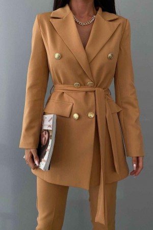 144784 TOPTAN CAMEL PANTOLON TAKIM