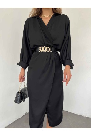 146647 TOPTAN SİYAH ELBİSE