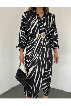 146649 TOPTAN DESENLİ ELBİSE