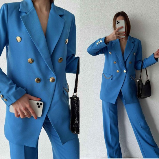 146904 TOPTAN MAVİ PANTOLON TAKIM