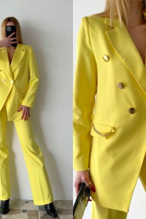 146908 TOPTAN SARI PANTOLON TAKIM