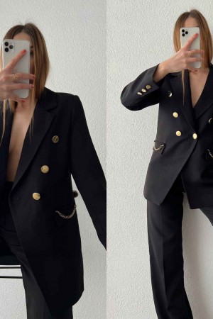 146909 TOPTAN SİYAH PANTOLON TAKIM