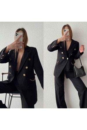 146909 TOPTAN SİYAH PANTOLON TAKIM