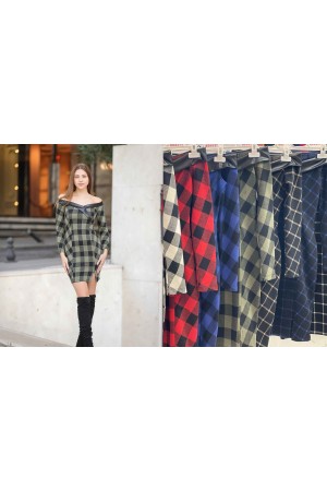 147019 TOPTAN HAKİ ELBİSE