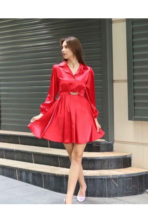 147027 TOPTAN KIRMIZI ELBİSE