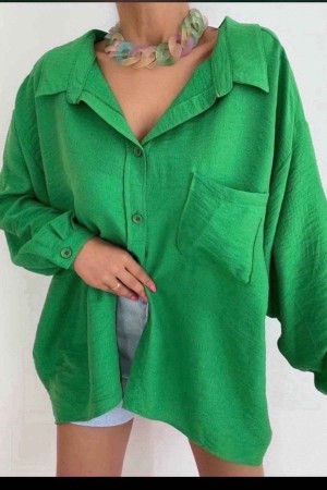 147068 TOPTAN YEŞİL GÖMLEK