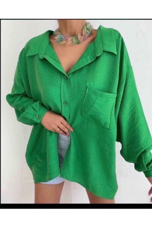 147068 TOPTAN YEŞİL GÖMLEK