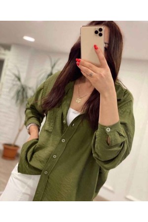 147069 TOPTAN HAKİ GÖMLEK