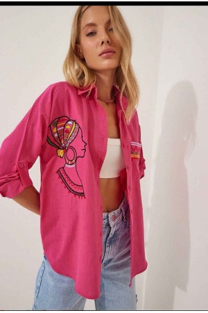 147077 TOPTAN PEMBE GÖMLEK