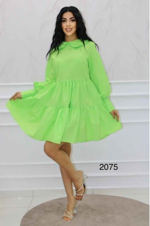 147437 TOPTAN YEŞİL ELBİSE