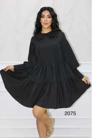 147438 TOPTAN SİYAH ELBİSE