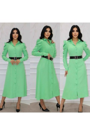 148401 TOPTAN SU YEŞİL ELBİSE