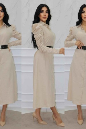148402 beige DRESS