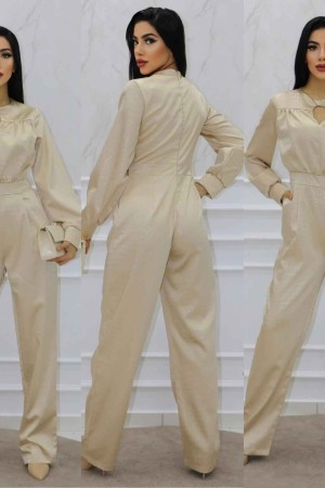 148406 beige OVERALLS