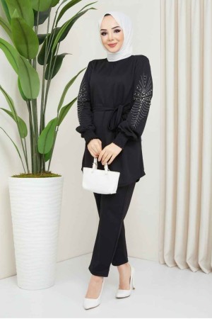 148750 TOPTAN SİYAH PANTOLON TAKIM