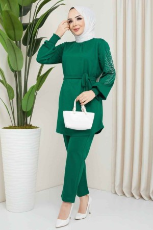 148751 TOPTAN YEŞİL PANTOLON TAKIM