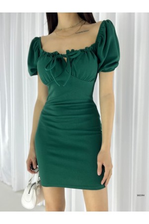 148810 TOPTAN YEŞİL ELBİSE