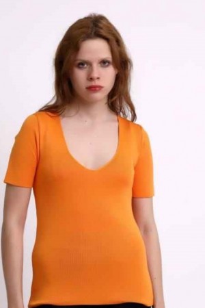 148961 TOPTAN TURUNCU BLUZ