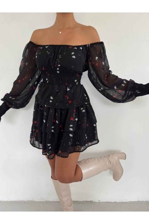 149208 TOPTAN DESENLİ ELBİSE