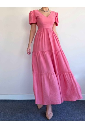 150333 TOPTAN PEMBE ELBİSE