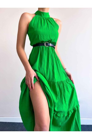 150350 TOPTAN YEŞİL ELBİSE