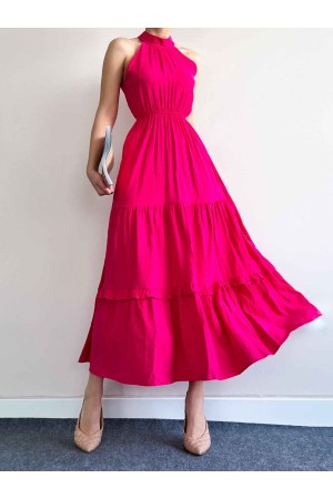 150351 TOPTAN PEMBE ELBİSE