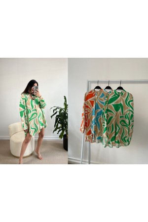 150538 TOPTAN YEŞİL GÖMLEK