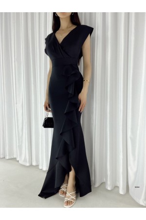 150743 TOPTAN SİYAH ELBİSE