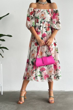 151544 TOPTAN DESENLİ ELBİSE