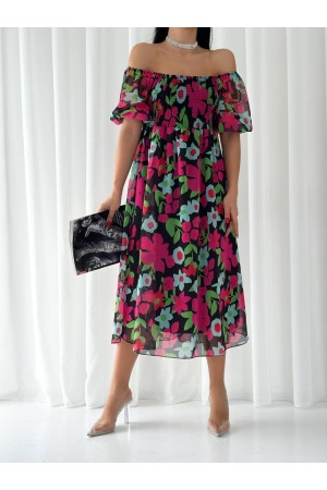 151546 TOPTAN DESENLİ ELBİSE