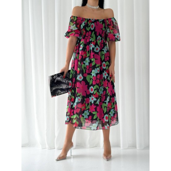 151546 TOPTAN DESENLİ ELBİSE