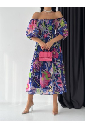 151547 TOPTAN DESENLİ ELBİSE