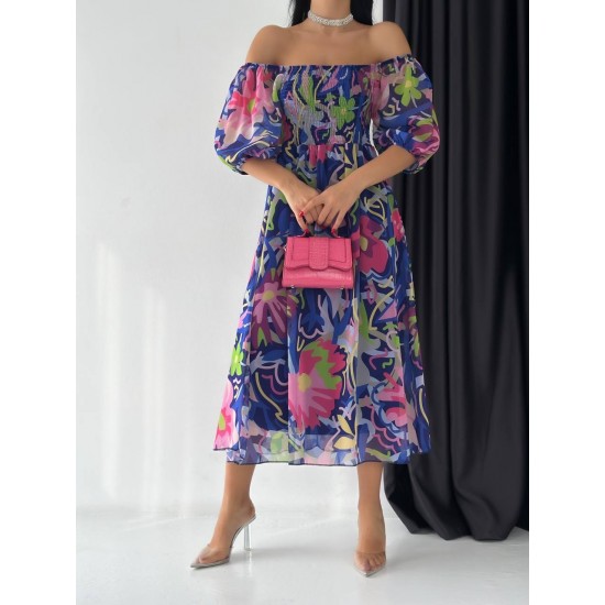 151547 TOPTAN DESENLİ ELBİSE