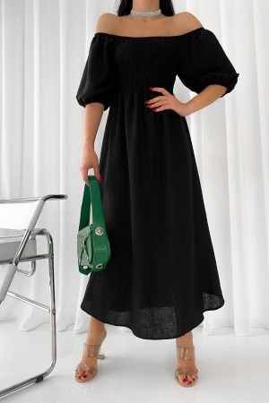 151559 TOPTAN SİYAH ELBİSE