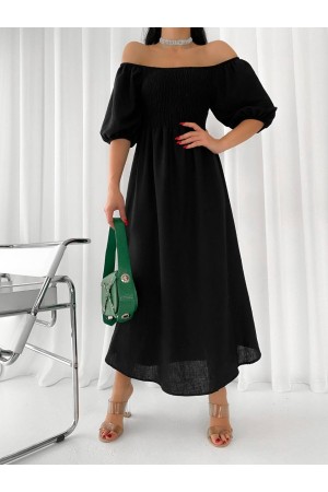 151559 TOPTAN SİYAH ELBİSE