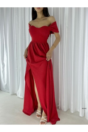 151592 TOPTAN KIRMIZI ELBİSE