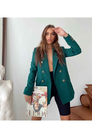 151789 TOPTAN ZÜMRÜT YEŞİL CEKET