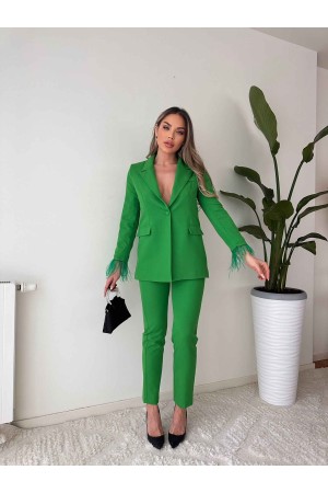 151800 TOPTAN YEŞİL PANTOLON TAKIM